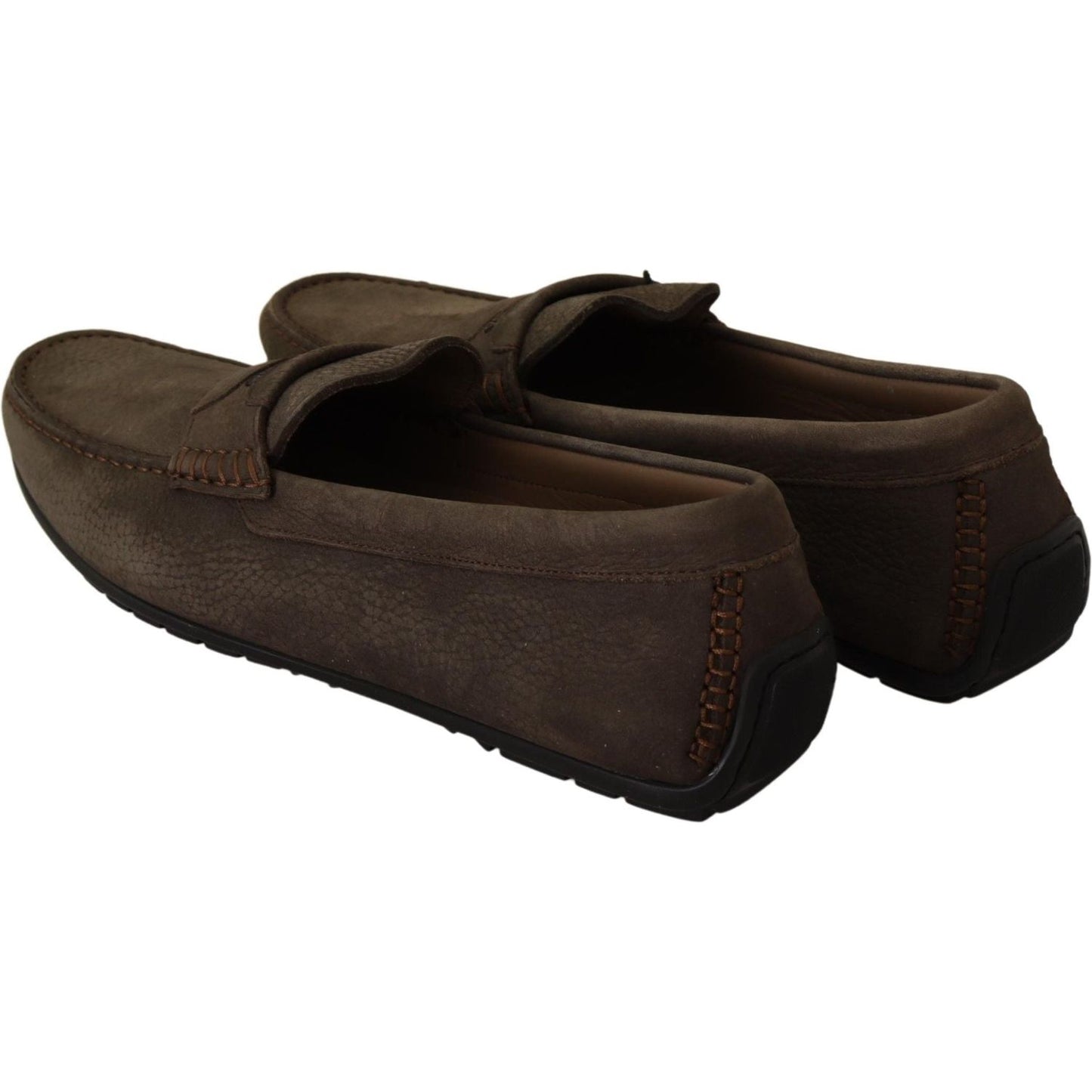 Elegant Brown Leather Loafers