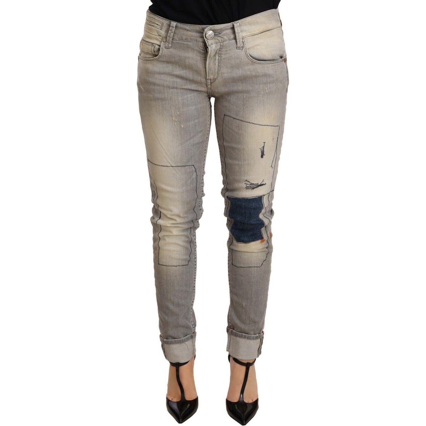 Chic Slim Fit Gray Wash Denim Jeans