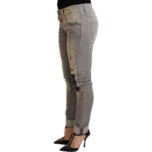 Chic Slim Fit Gray Wash Denim Jeans