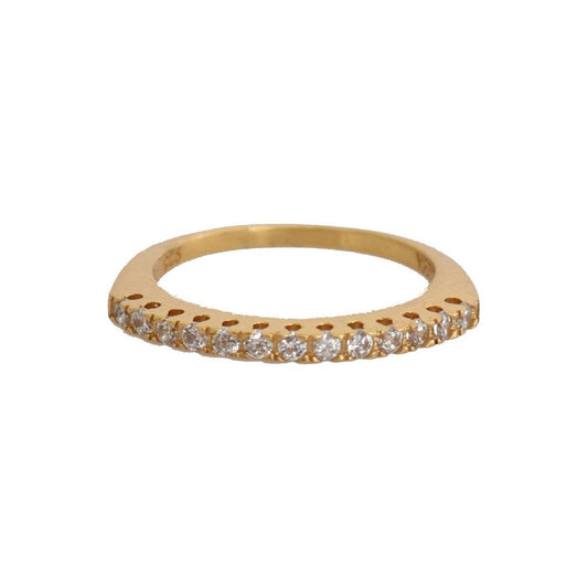 Gleaming CZ Crystal Gold-Plated Ring