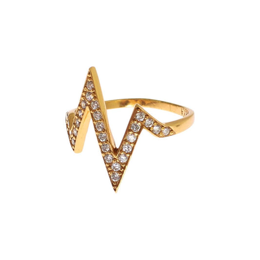 Glamorous Gold Plated Sterling Silver Ring