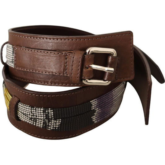 Elegant Brown Leather Fashion Belt