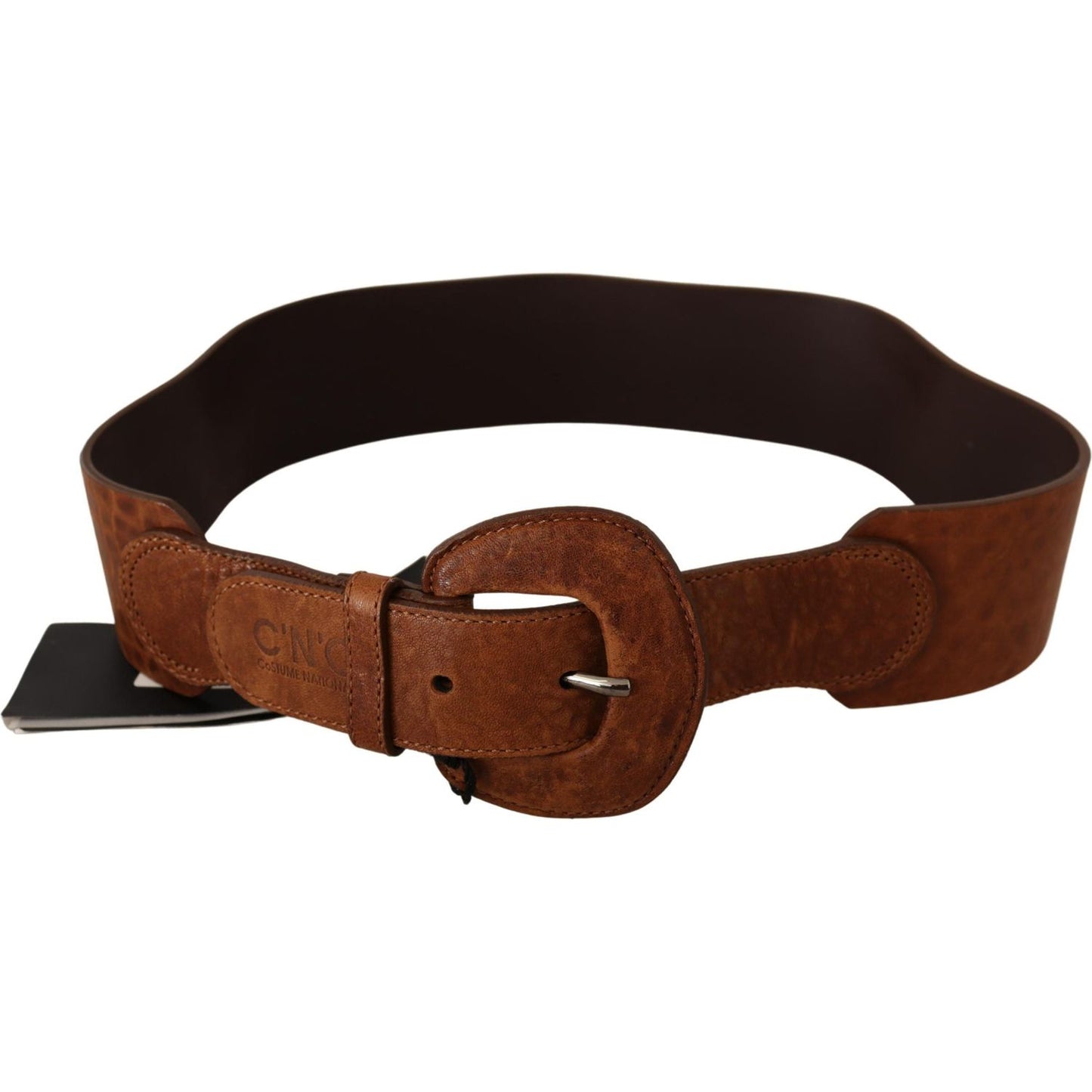 Elegant Brown Leather Fashion Belt