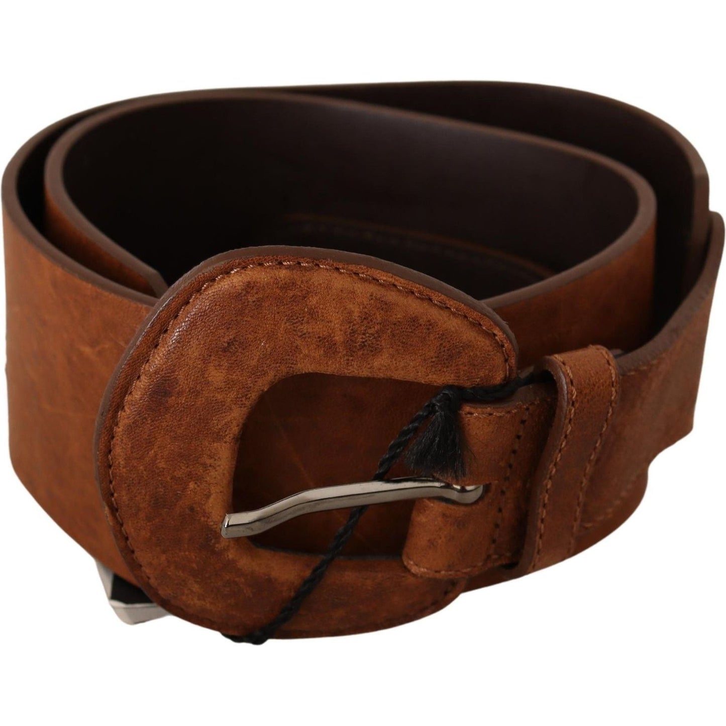 Elegant Brown Leather Fashion Belt