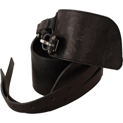 Costume National Dark Brown Leather Double Buckle Belt WOMAN BELTS