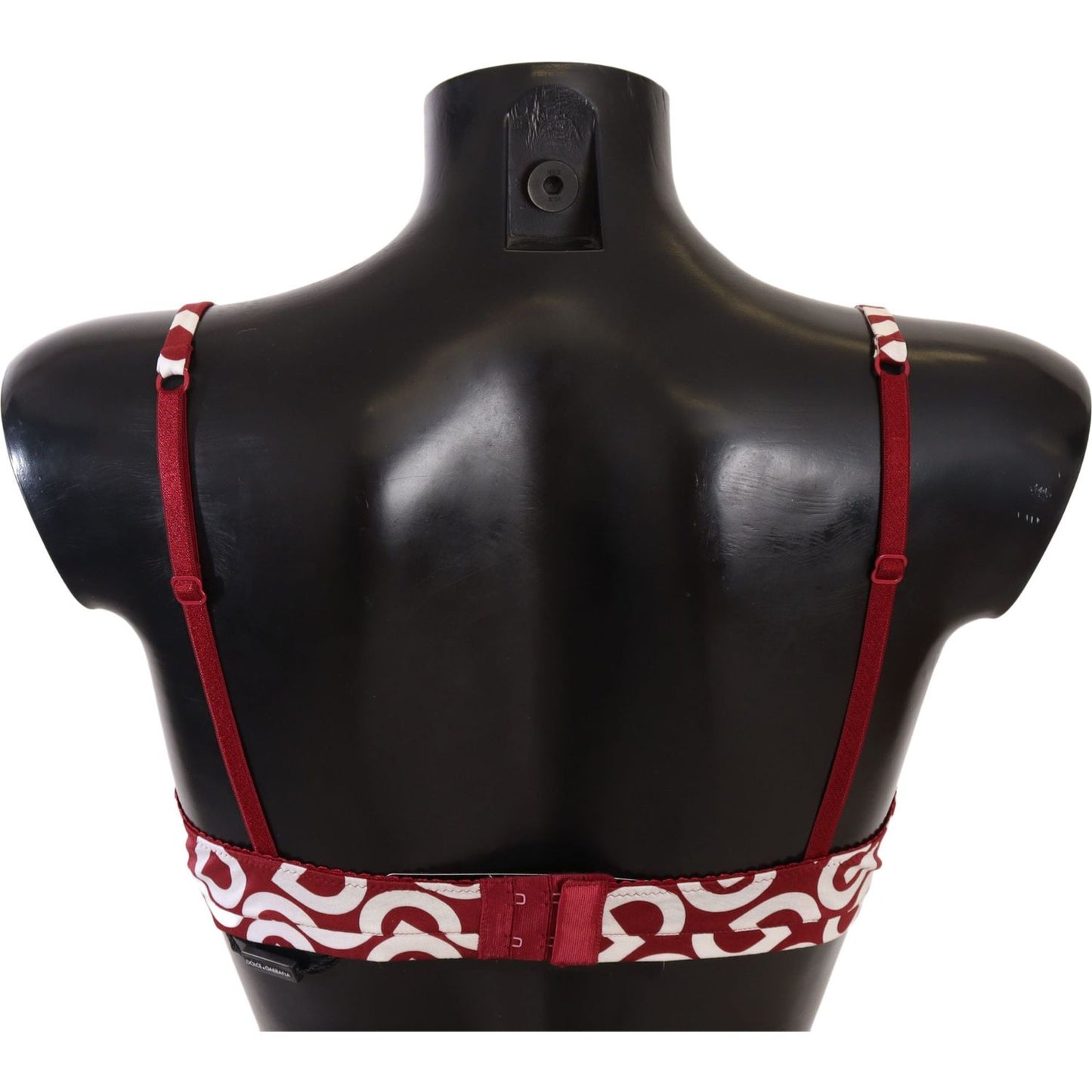 Red Cotton Logo Printed Designer Bra