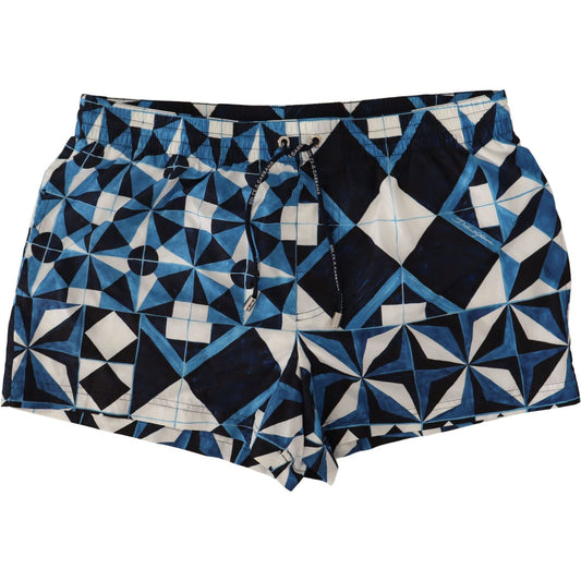 Majestic Majolica Print Swim Trunks