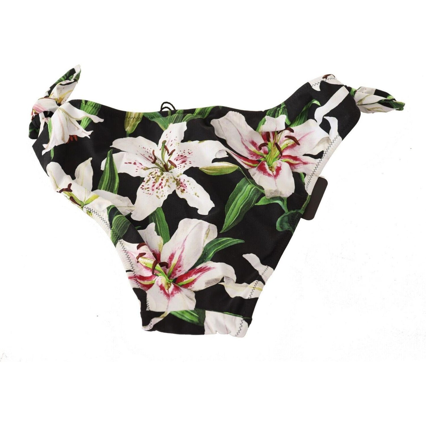 Elegant Lily-Print Bikini Bottom