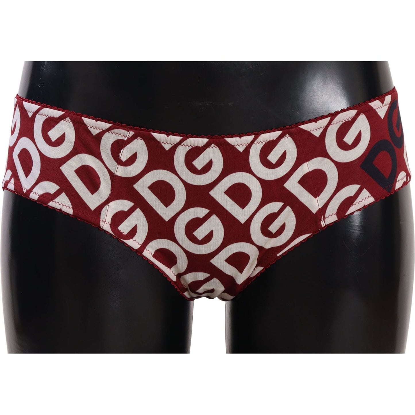 Chic Maroon White Logo Swim Bottoms