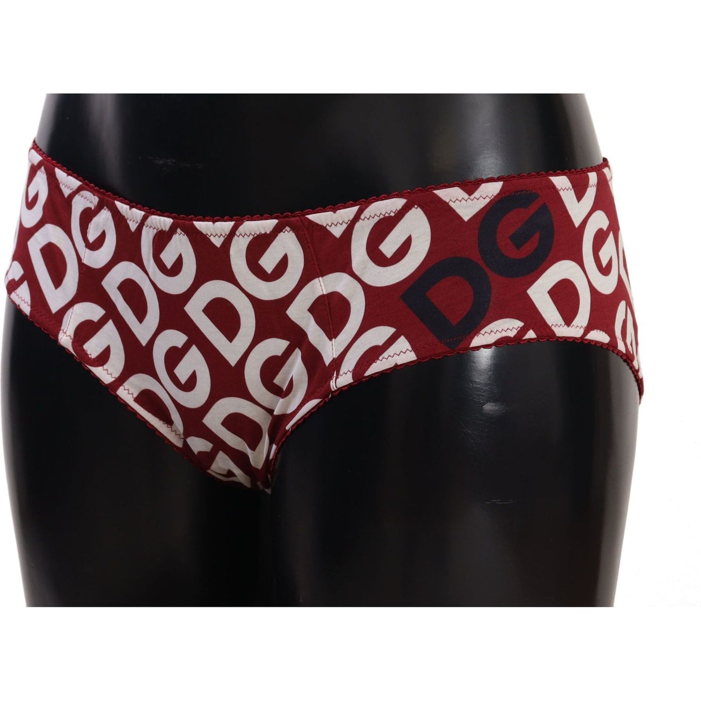 Chic Maroon White Logo Swim Bottoms