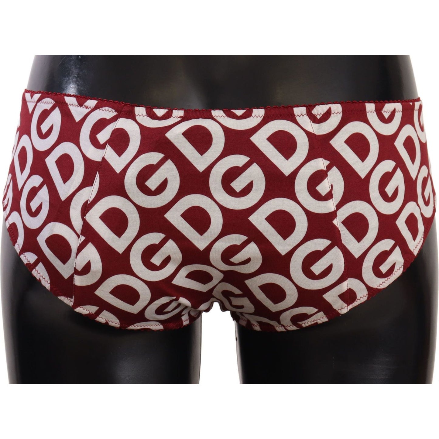 Chic Maroon White Logo Swim Bottoms