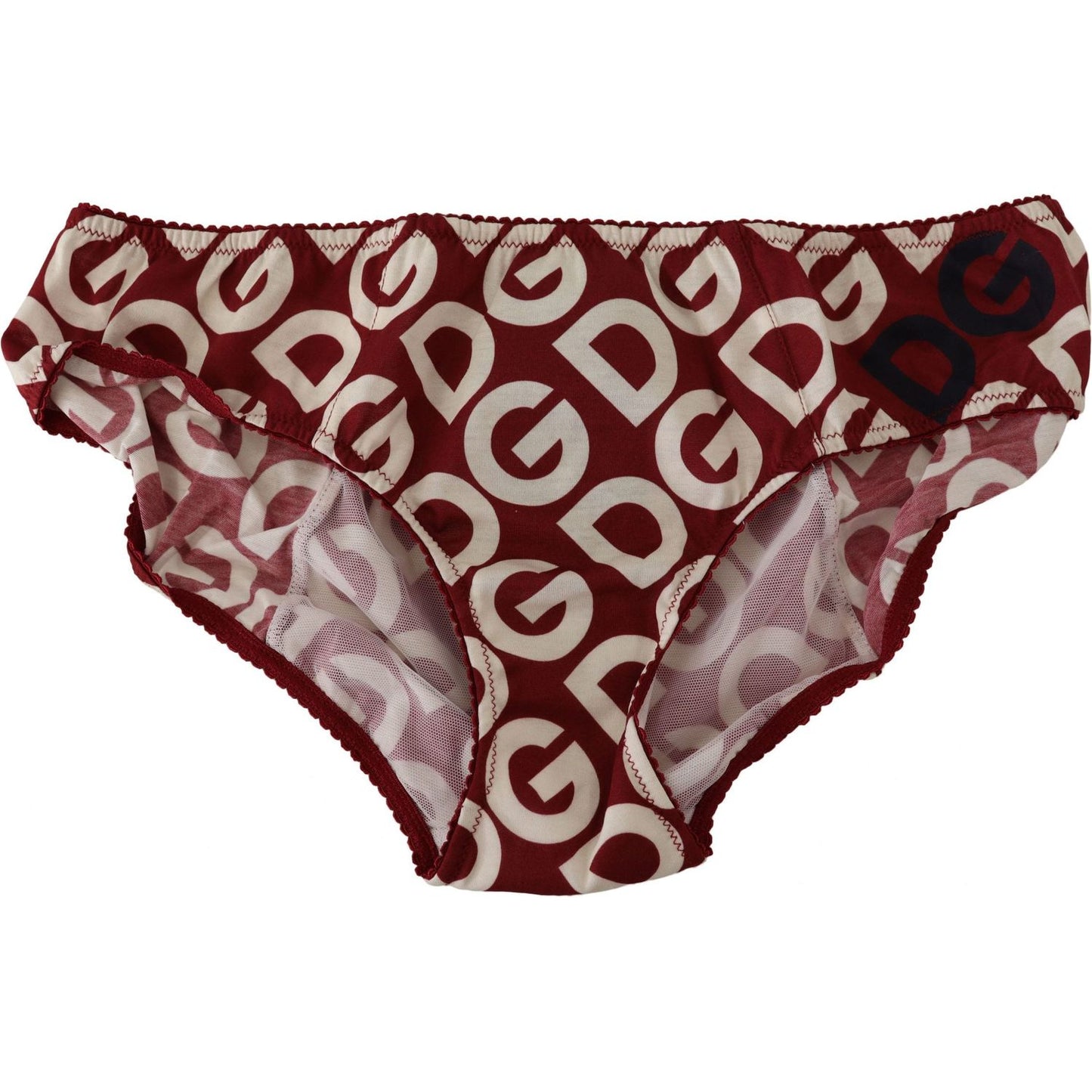 Chic Maroon White Logo Swim Bottoms