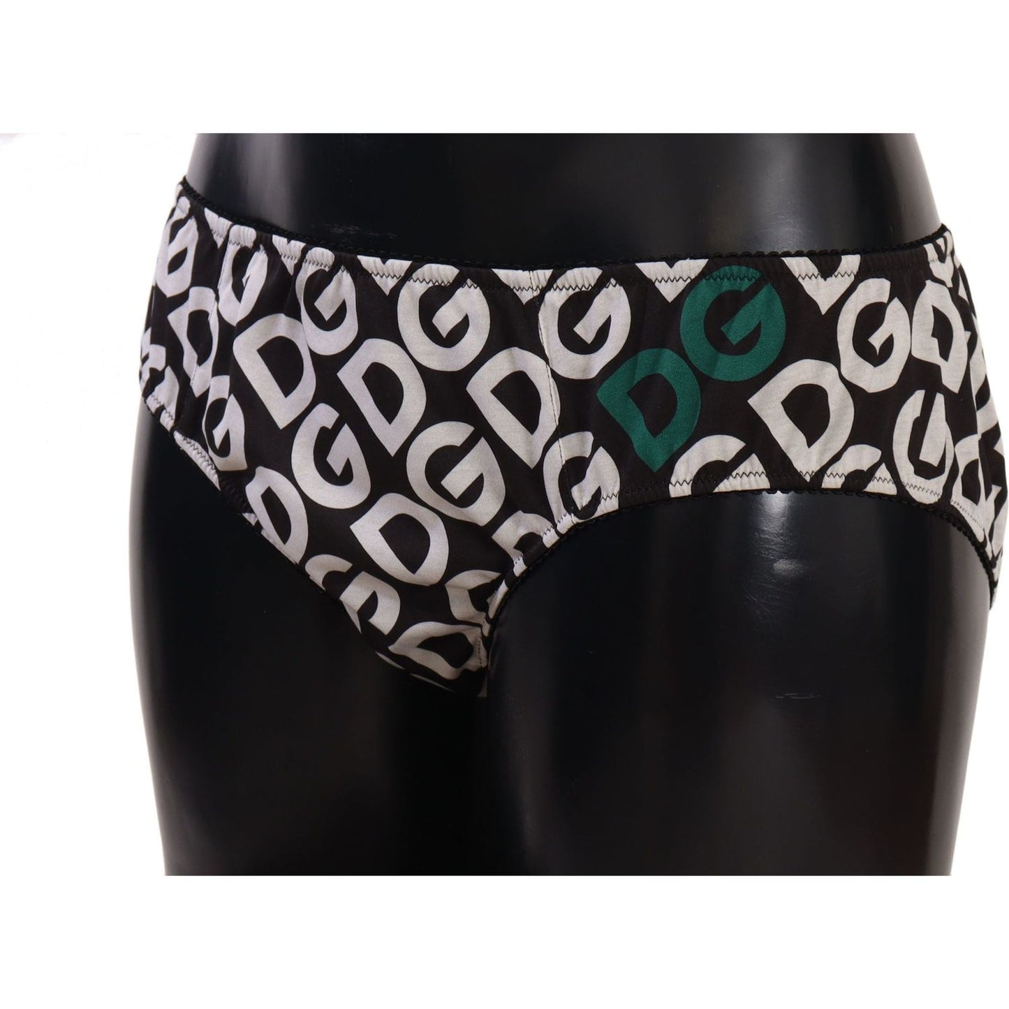 Chic Black & White DG Logo Print Bottoms