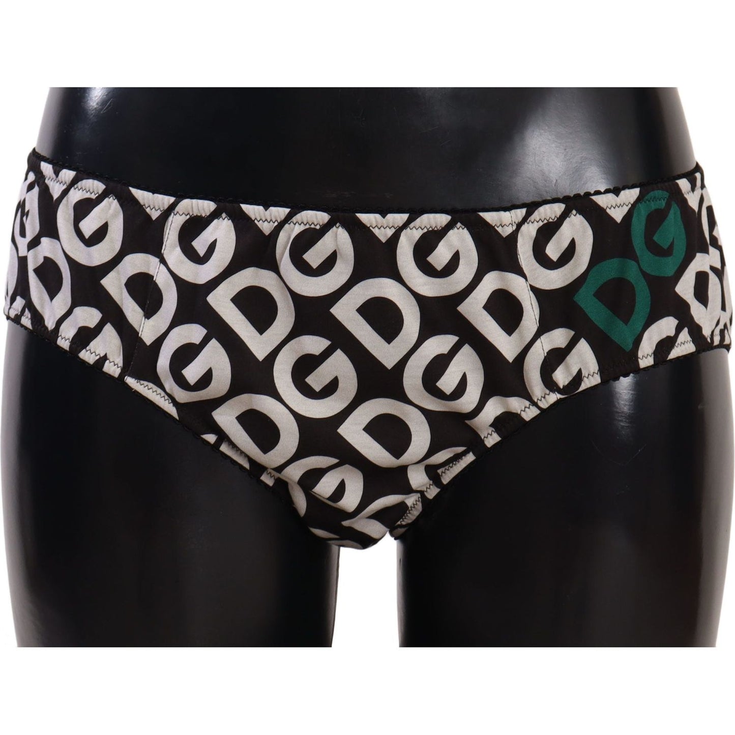 Chic Black & White DG Logo Print Bottoms