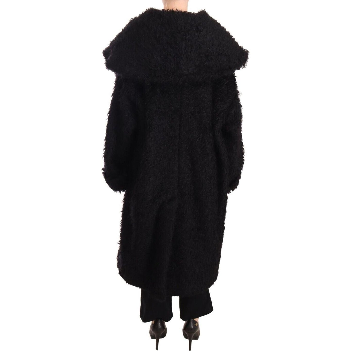 Sleek Runway Fur Cape Trench Jacket