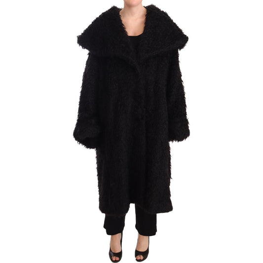 Sleek Runway Fur Cape Trench Jacket