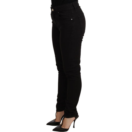 Elegant Slim-Fit Black Skinny Jeans