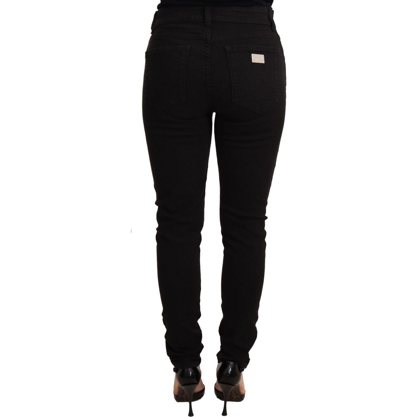 Elegant Slim-Fit Black Skinny Jeans