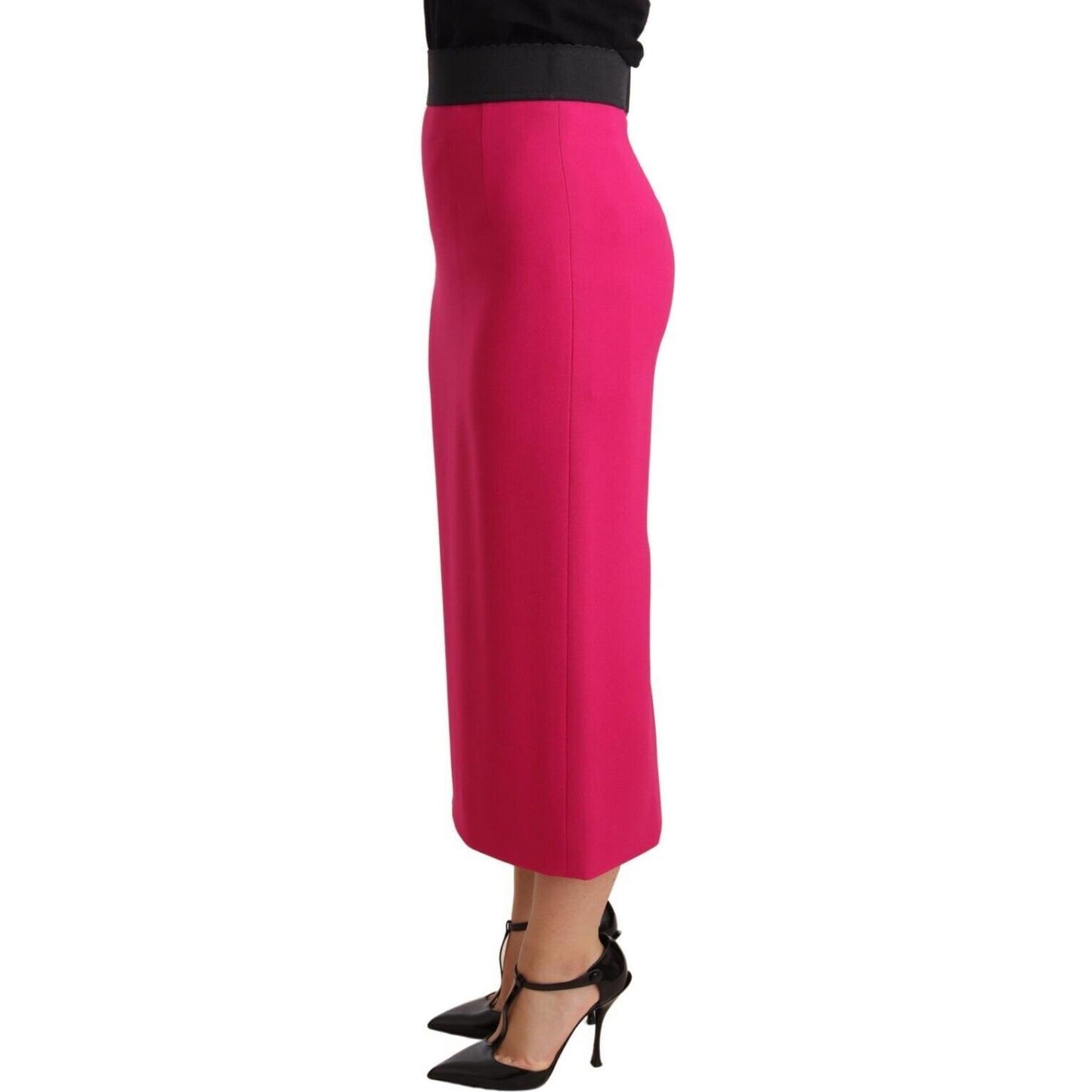 Elegant High-Waisted Pencil Skirt in Pink