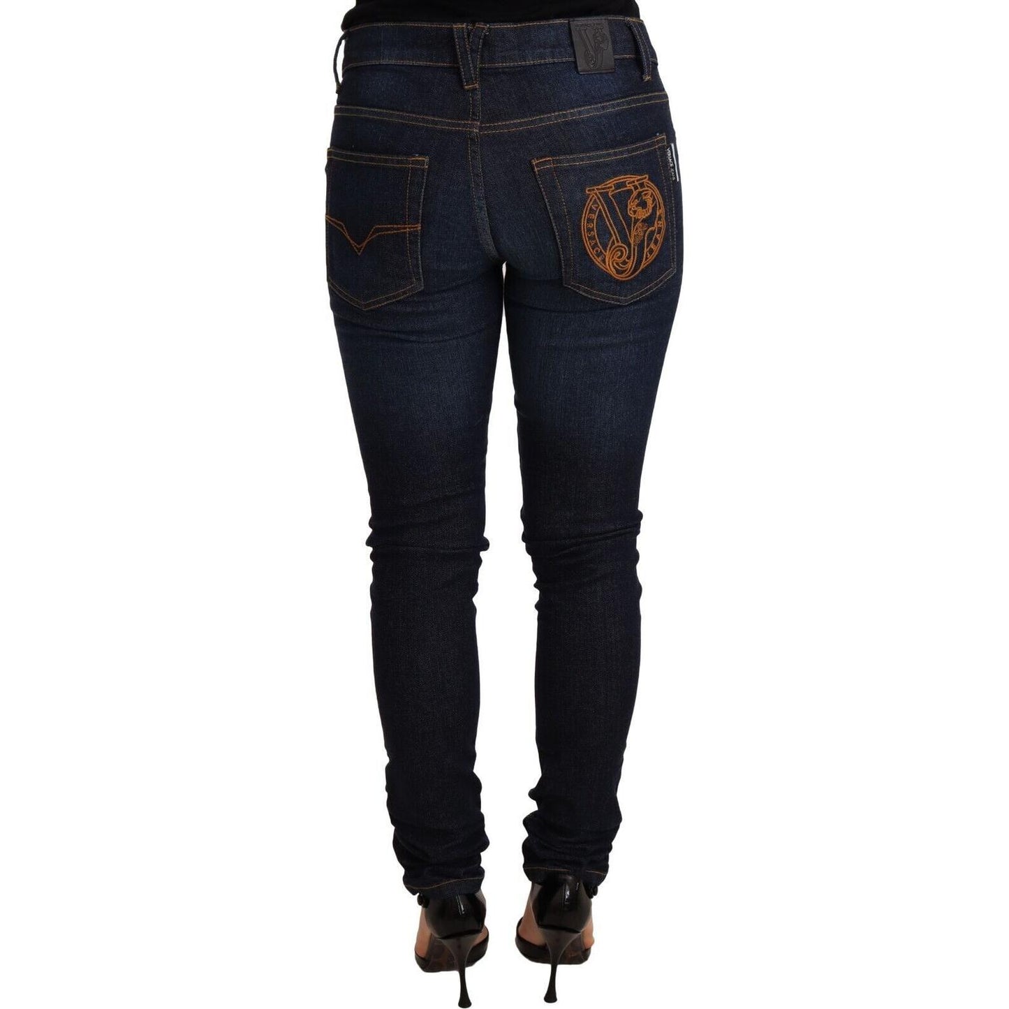 Elegant Low Waist Skinny Designer Jeans