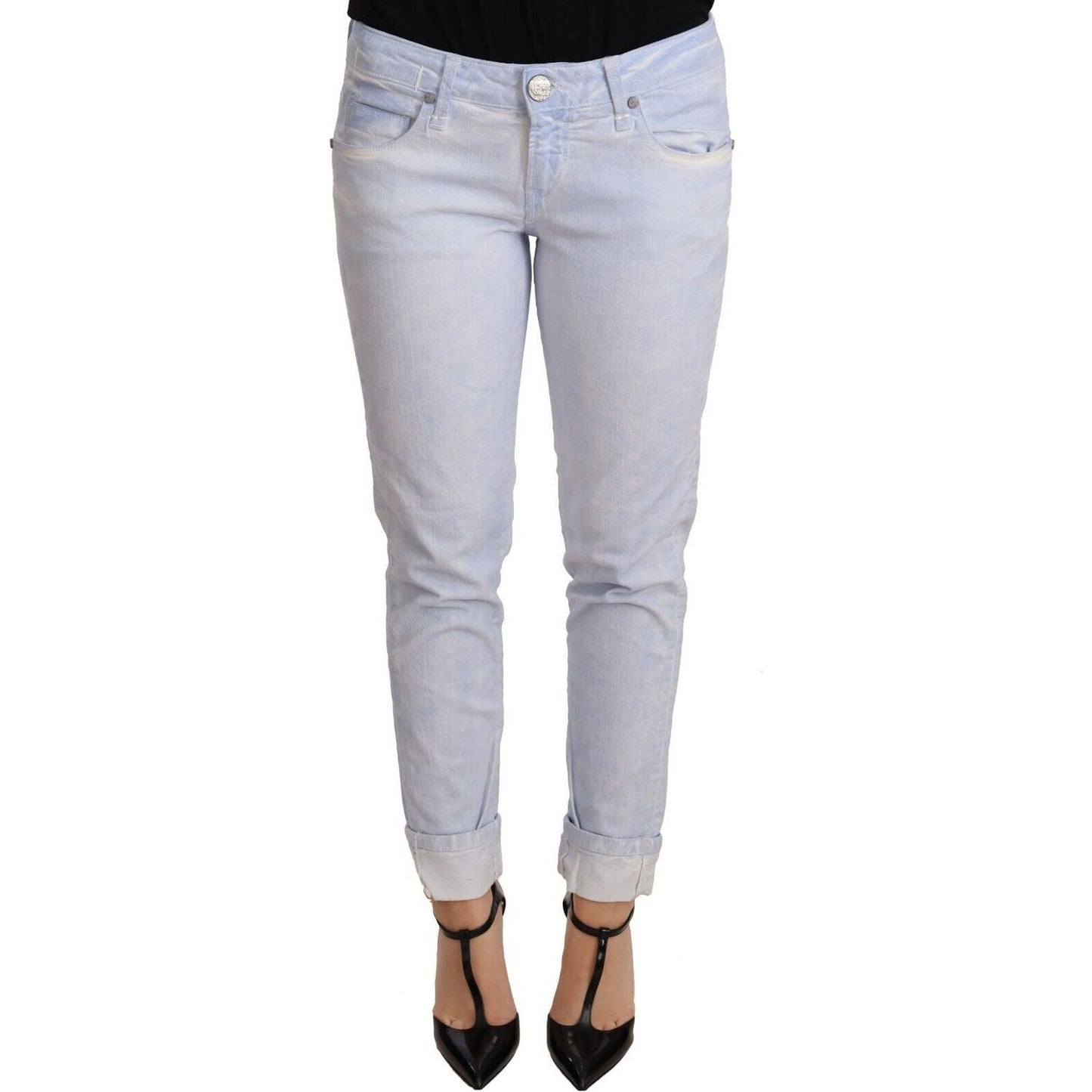 Light Blue Cotton Push Up Denim Jeans