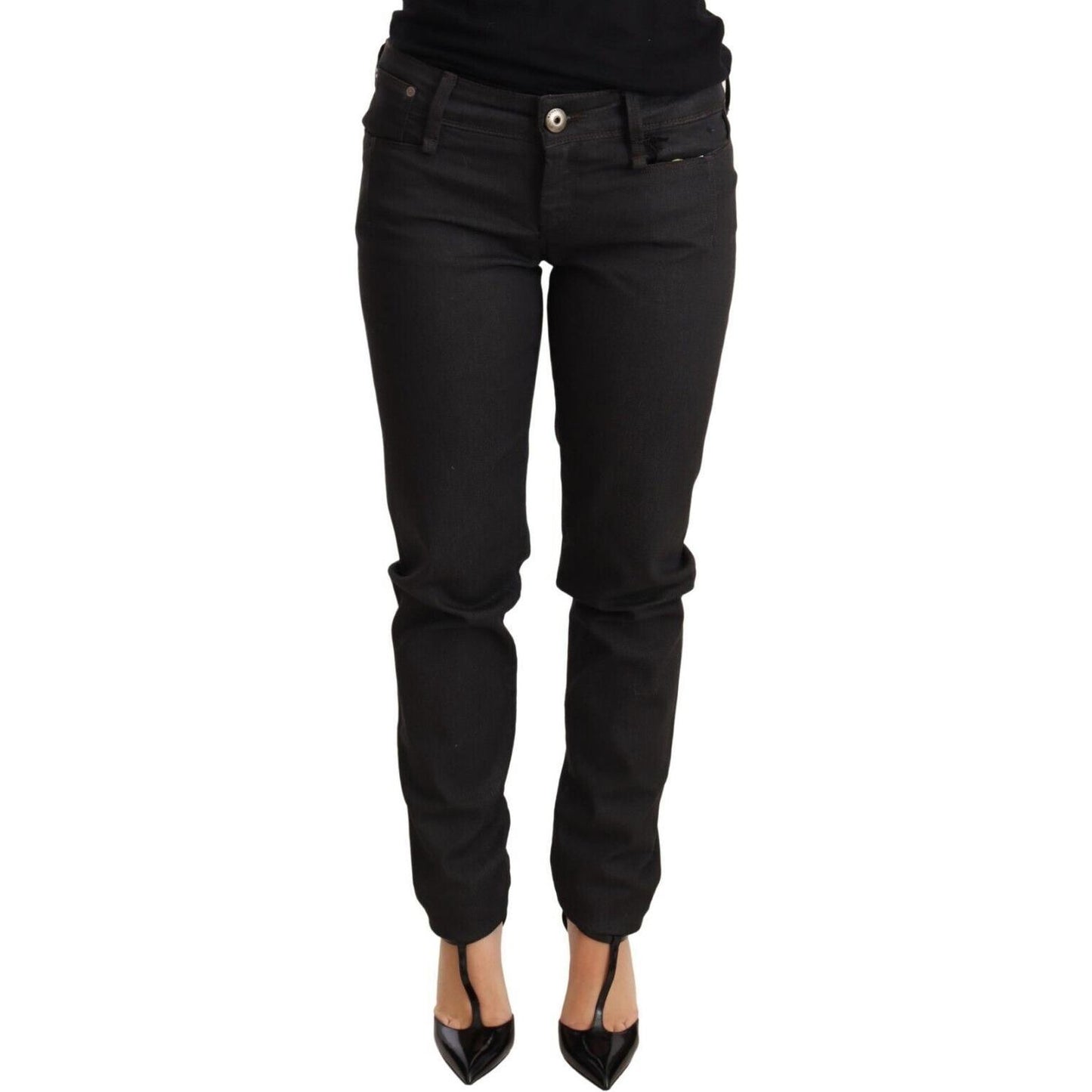 Chic Black Low Waist Skinny Jeans