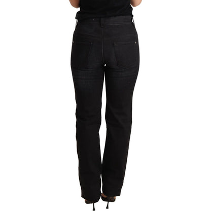 Ermanno Scervino Black Washed Straight Denim Trouser Cotton Jeans