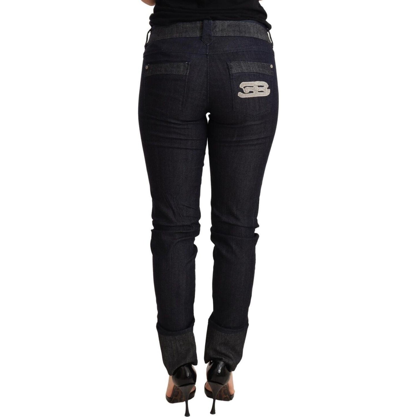 Chic Dark Blue Skinny Trouser Jeans