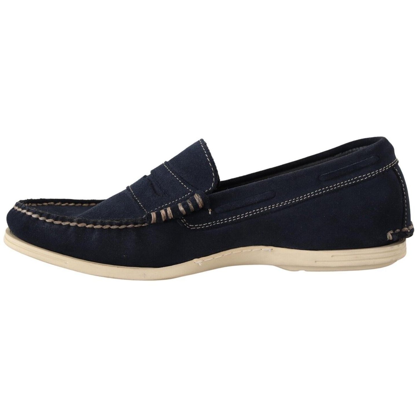 Chic Suede Blue Moccasins for Men