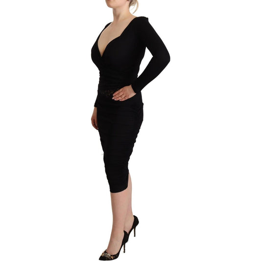 Elegant Black Sheath Dress with Sweetheart Neckline