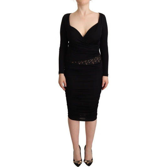 Elegant Black Sheath Dress with Sweetheart Neckline