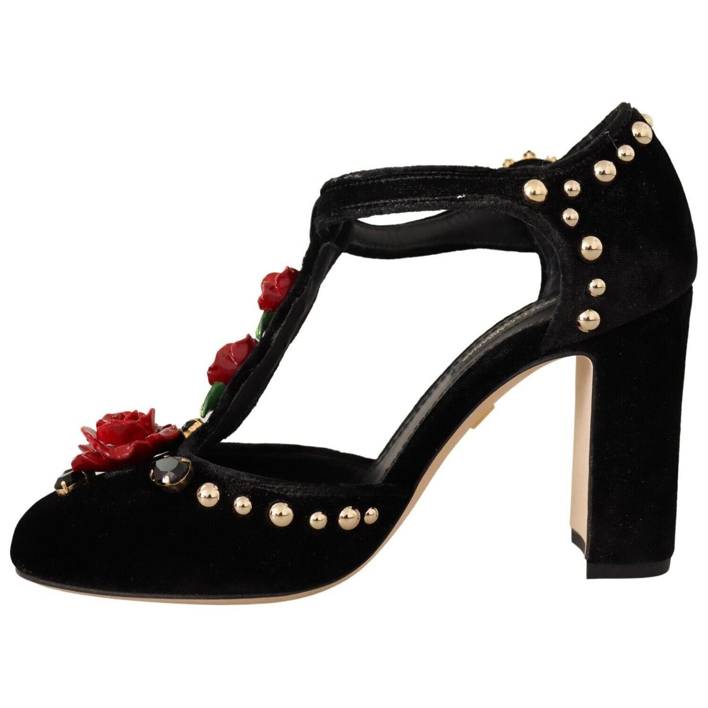 Elegant Velvet T-Strap Mary Jane Pumps