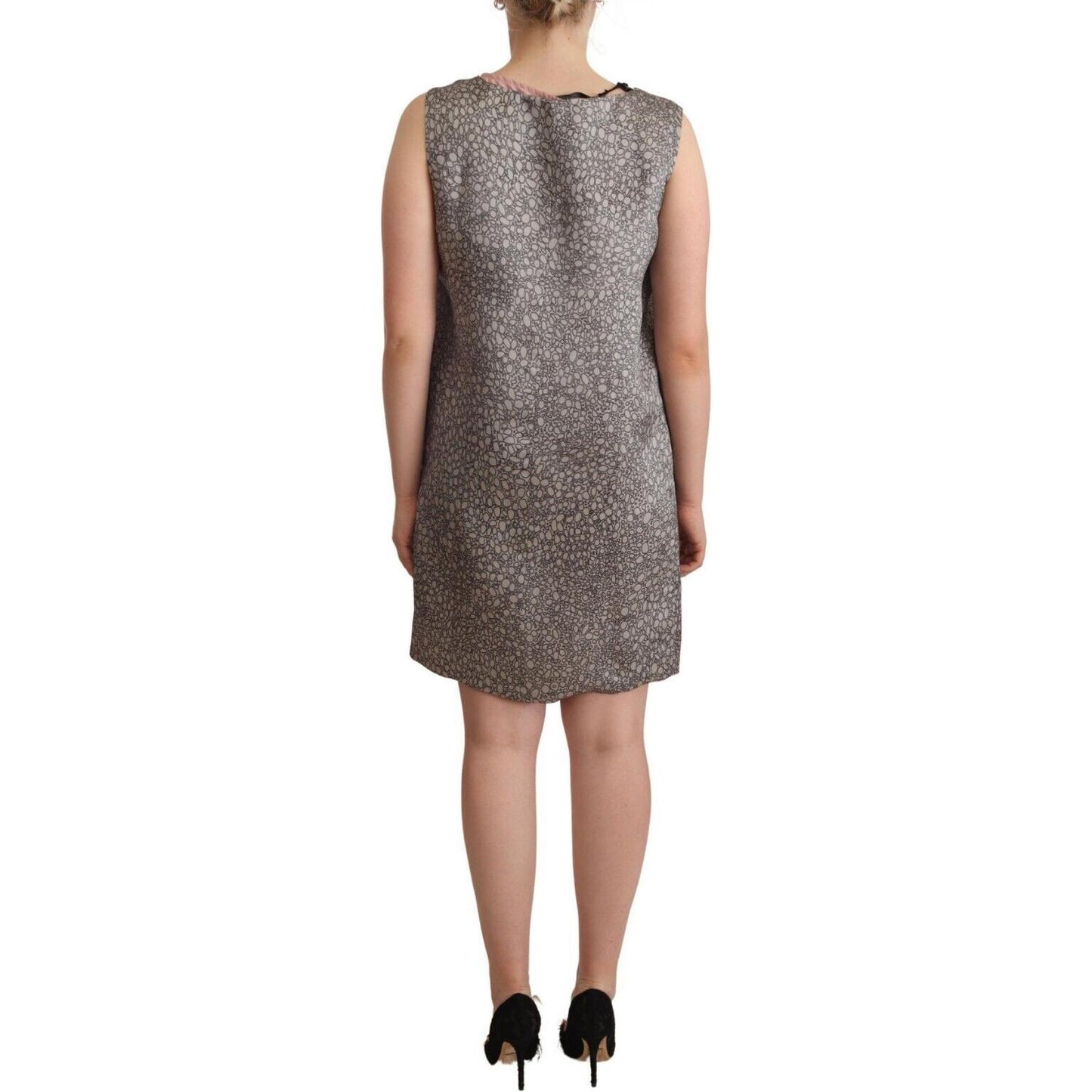 Elegant Silk Shift Dress in Sophisticated Gray