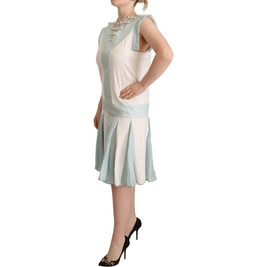 Embroidered Pearl Shift Dress Distinction