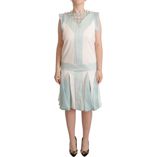 Embroidered Pearl Shift Dress Distinction