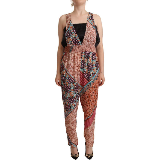 Chic Multicolor Sleeveless V-Neck Jumpsuit