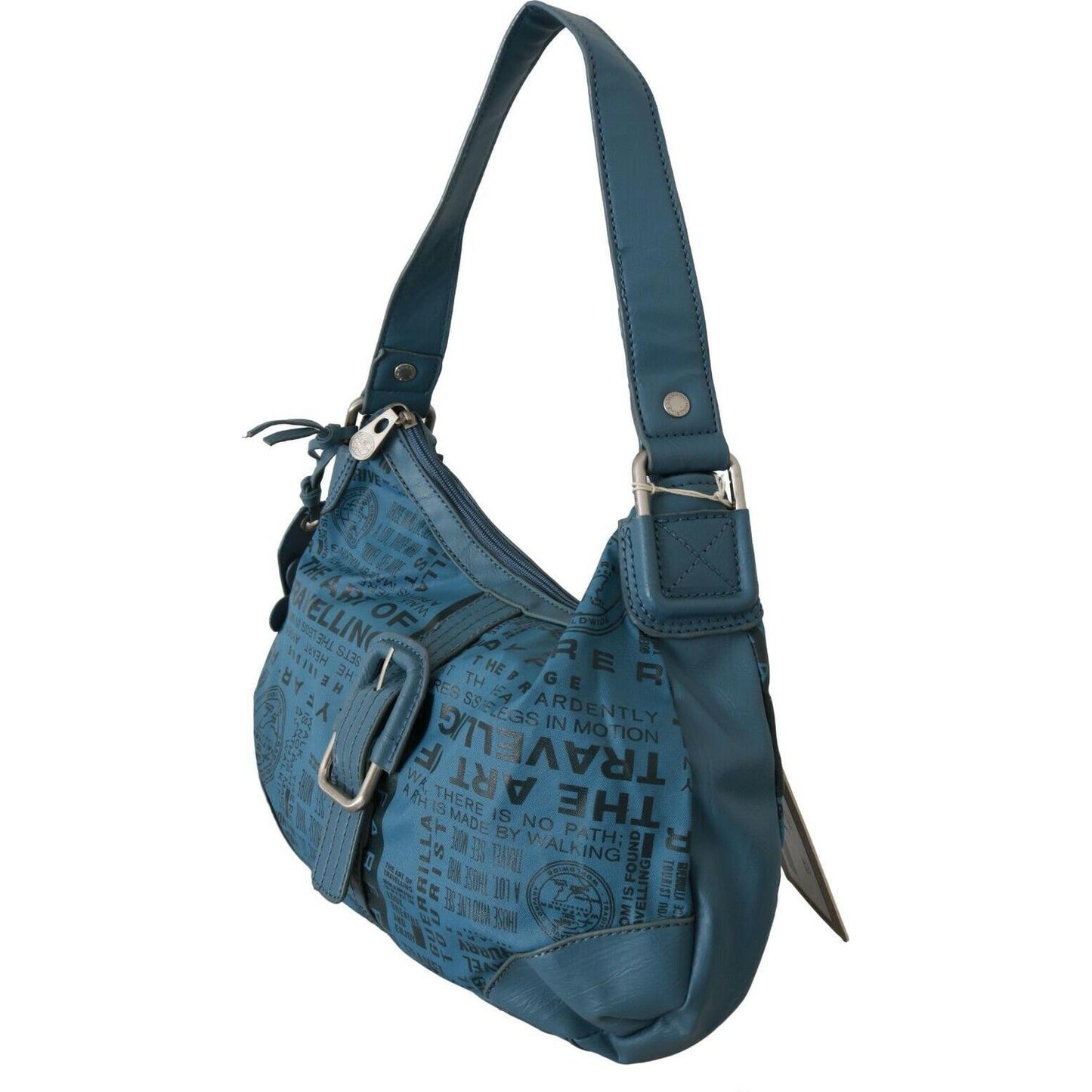 Chic Blue Fabric Shoulder Bag - Perfect for Everyday Elegance