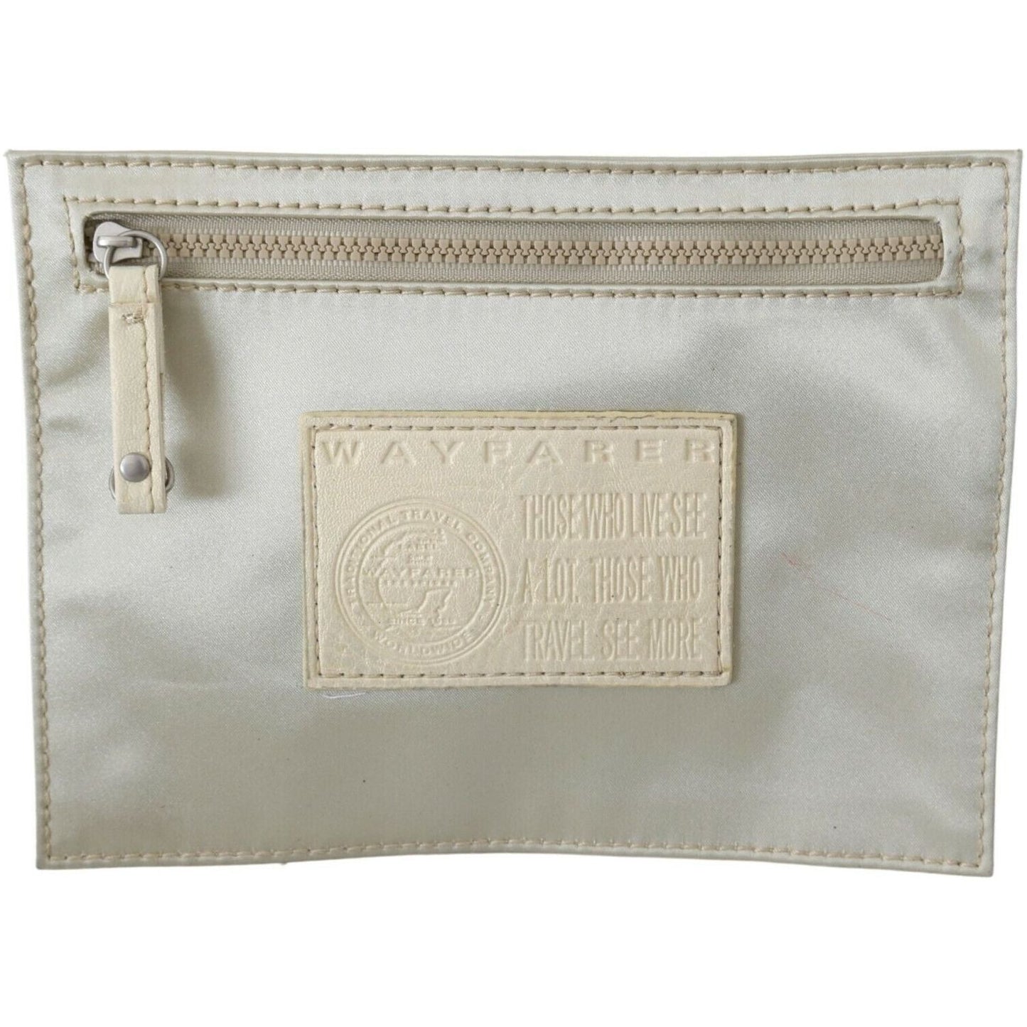 Elegant White Fabric Coin Wallet