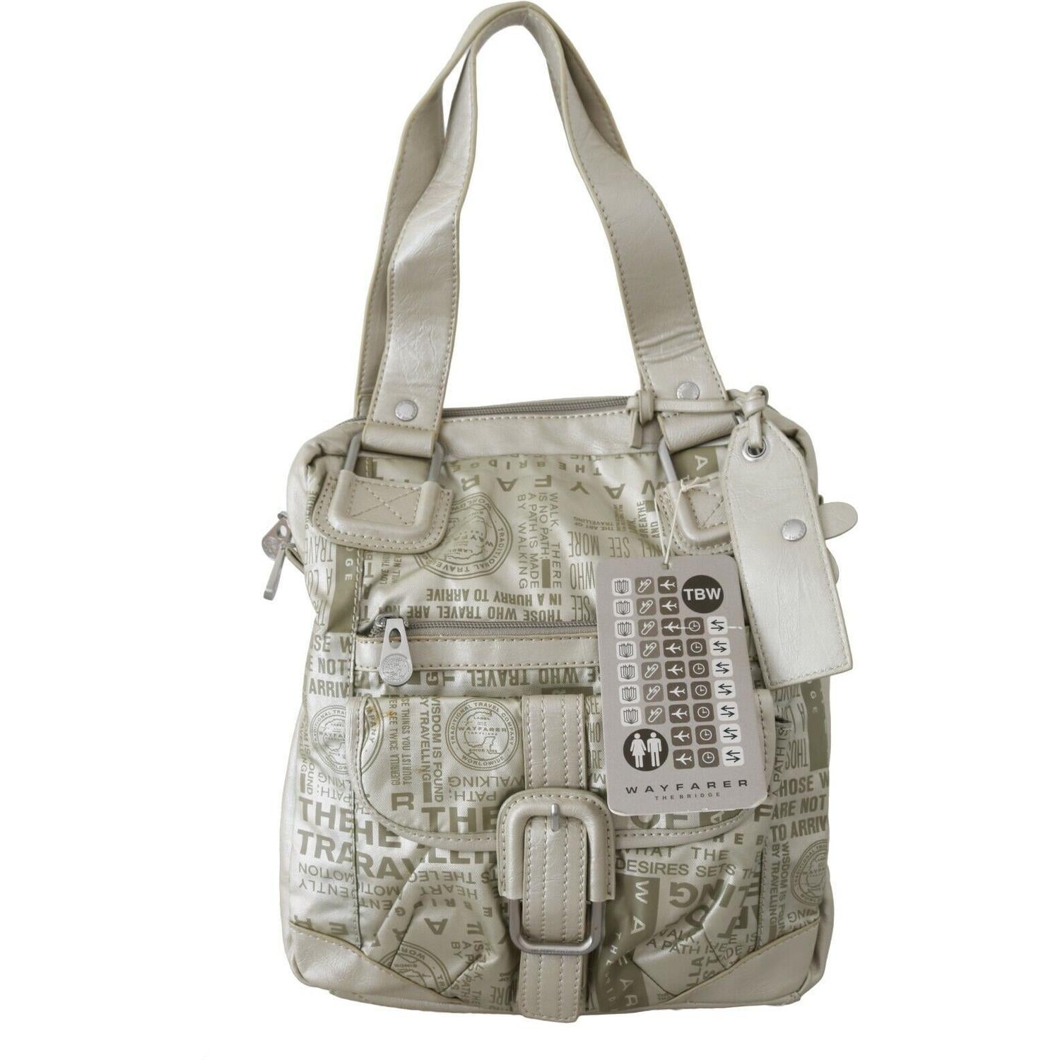 WAYFARER White Printed Handbag Shoulder Fabric Purse