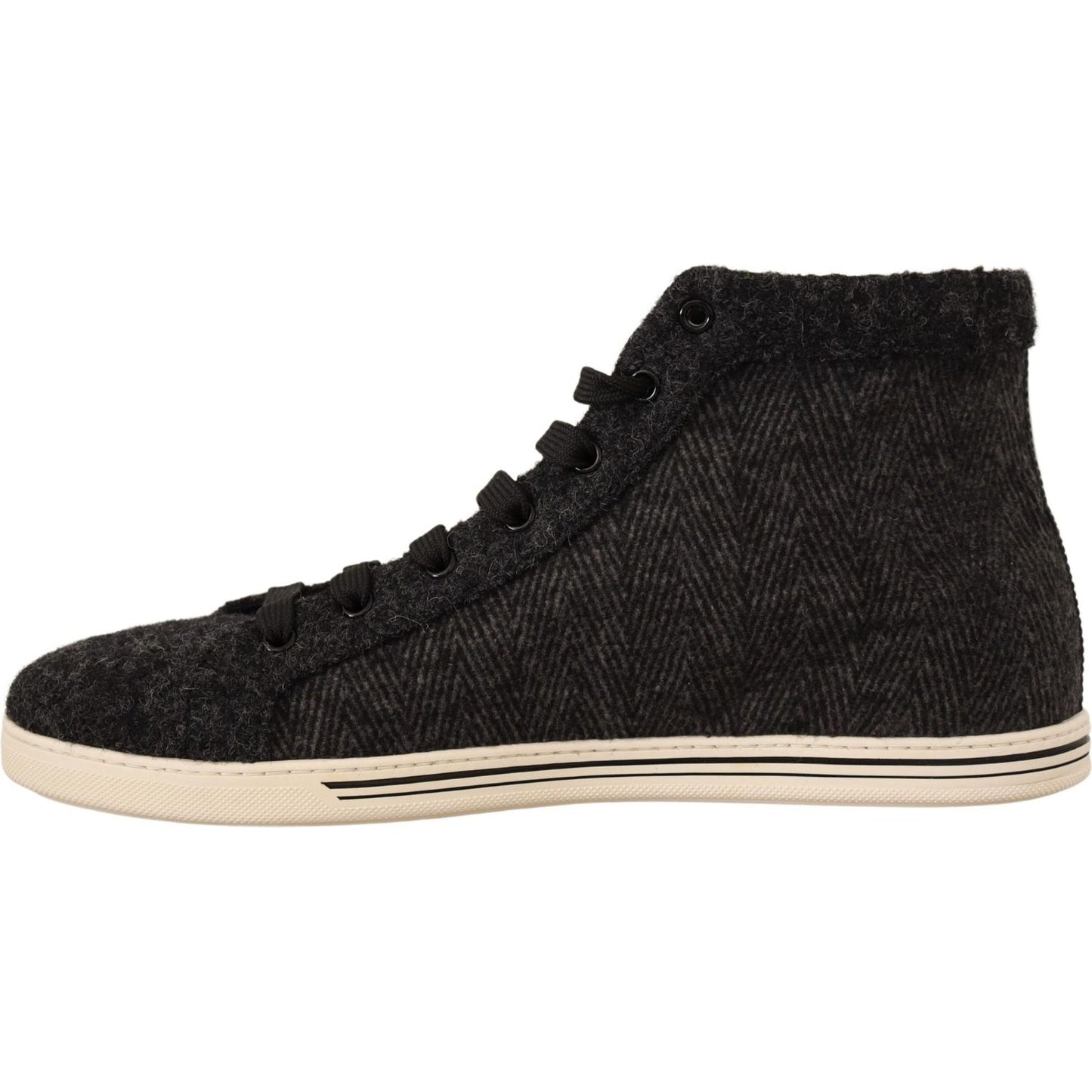 Elegant High Top Cotton/Wool Sneakers