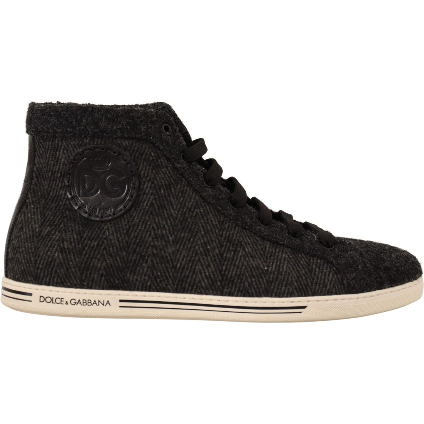 Elegant High Top Cotton/Wool Sneakers