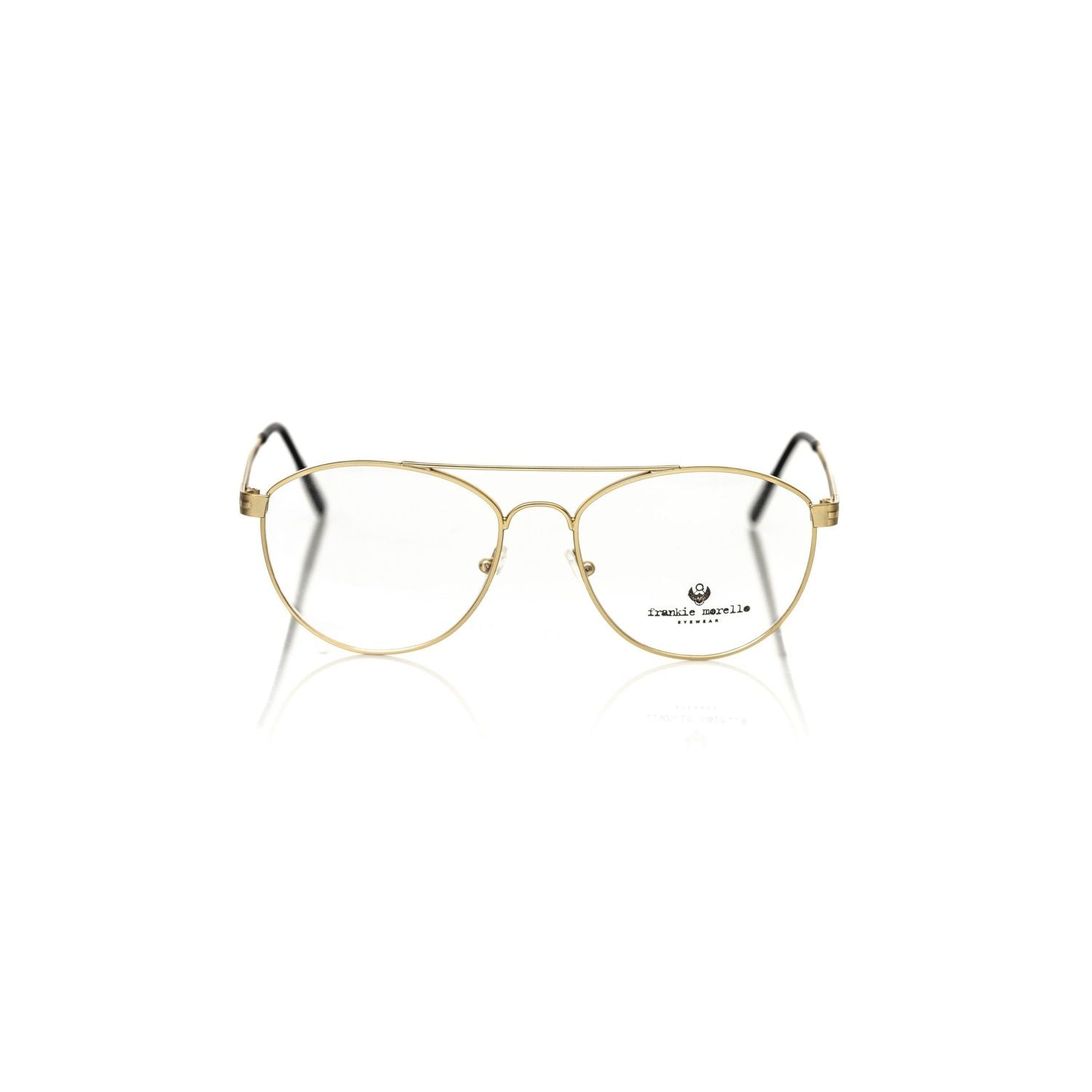 Frankie Morello Gold Metallic Men's Frame Aviator Eyeglasses