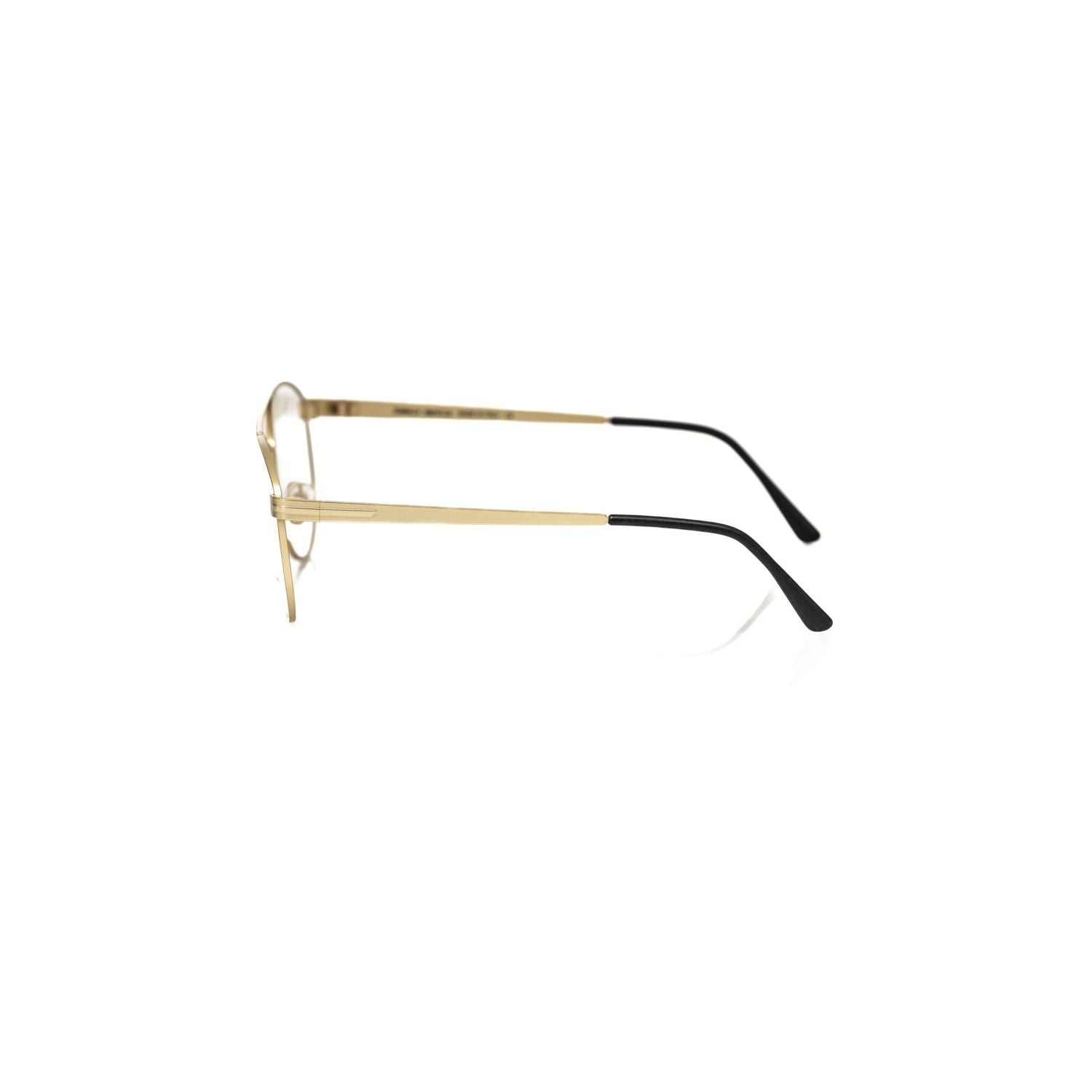 Frankie Morello Gold Metallic Men's Frame Aviator Eyeglasses