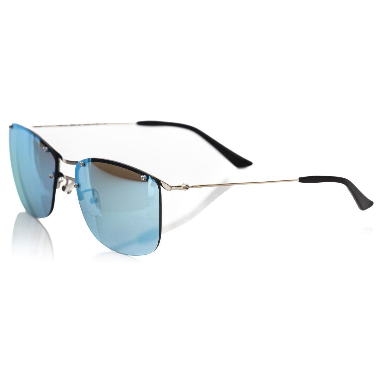 Frankie Morello Silver Clubmaster Mirrored Sunglasses Frankie Morello