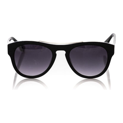 Frankie Morello Black Acetate Men Sunglasses