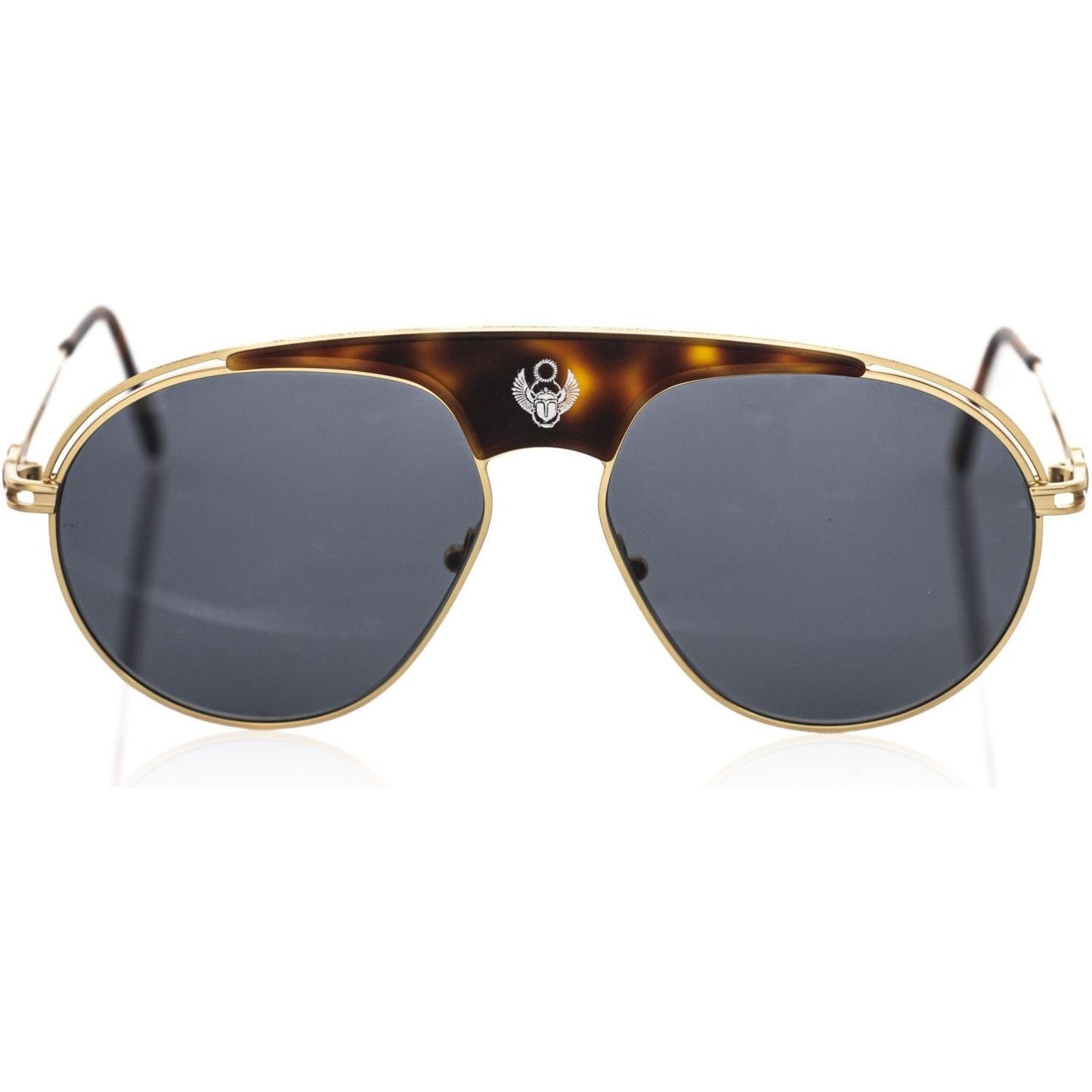 Elegant Shield Sunglasses with Havana Accent