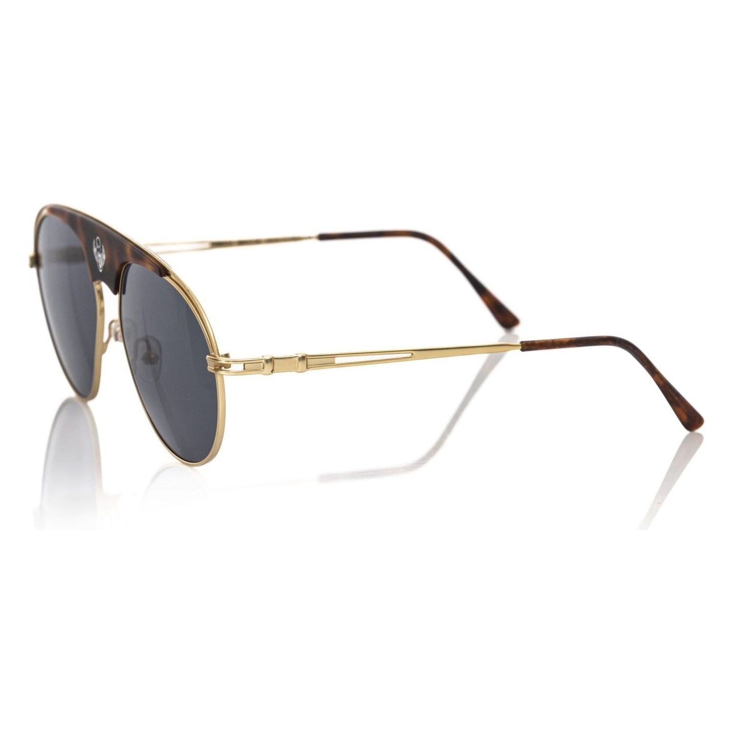 Elegant Shield Sunglasses with Havana Accent