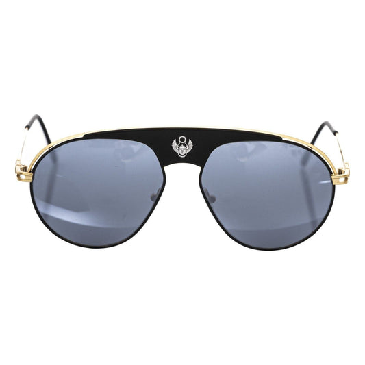 Sleek Metallic Shield Sunglasses with Smoke Gray Lens