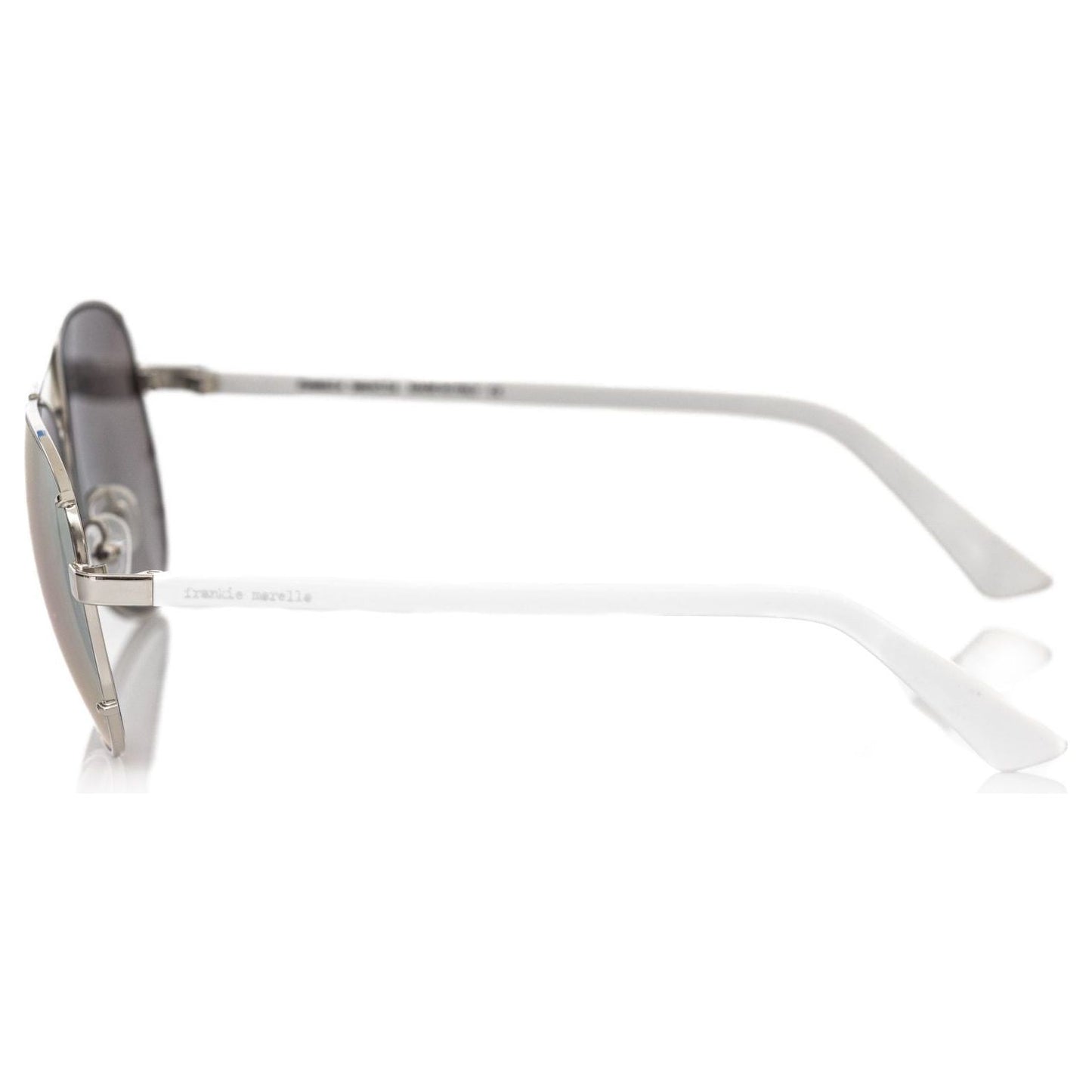 Frankie Morello Silver Metallic Fiber Men's Sunglass