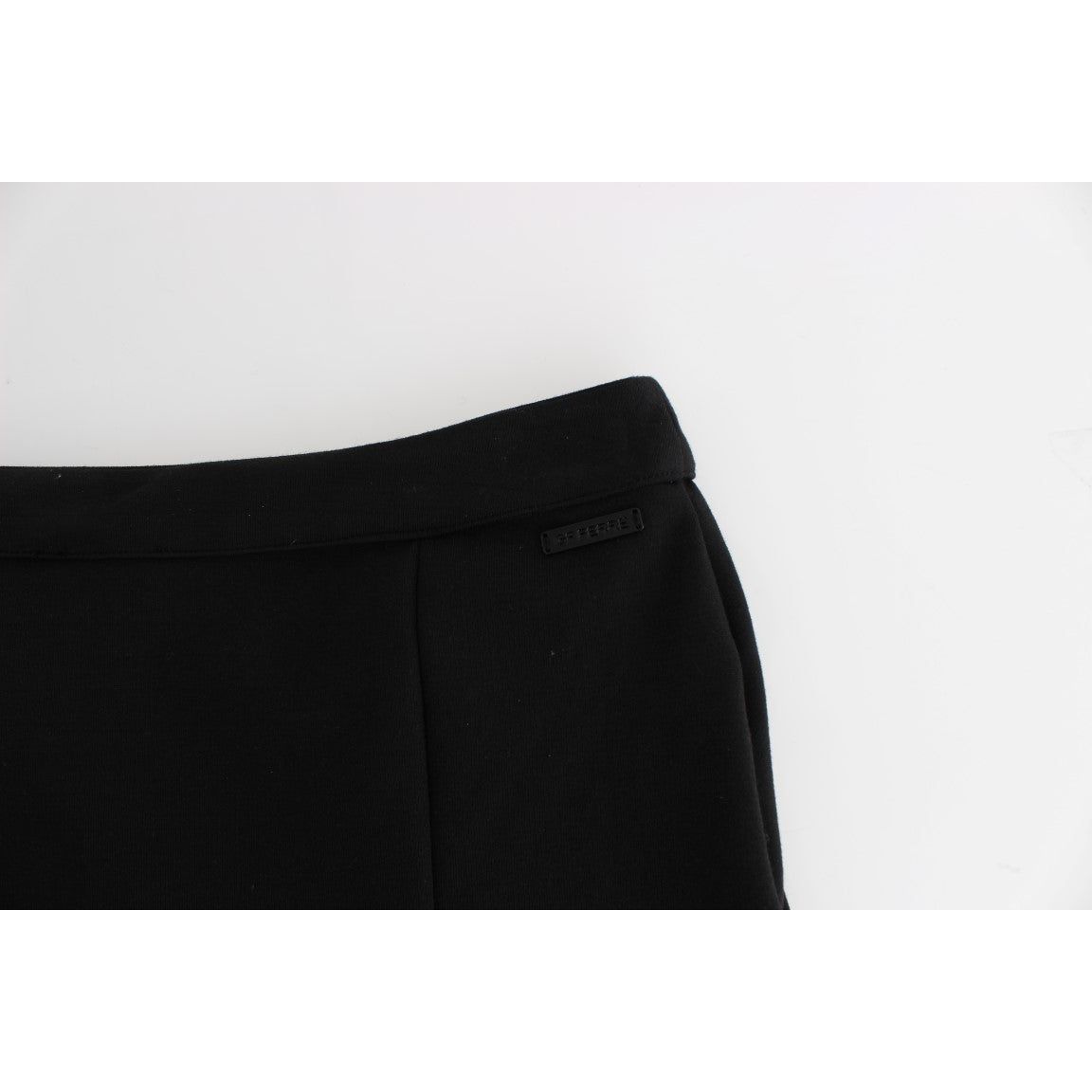 Chic Black Pencil Skirt Knee Length with Side Zip